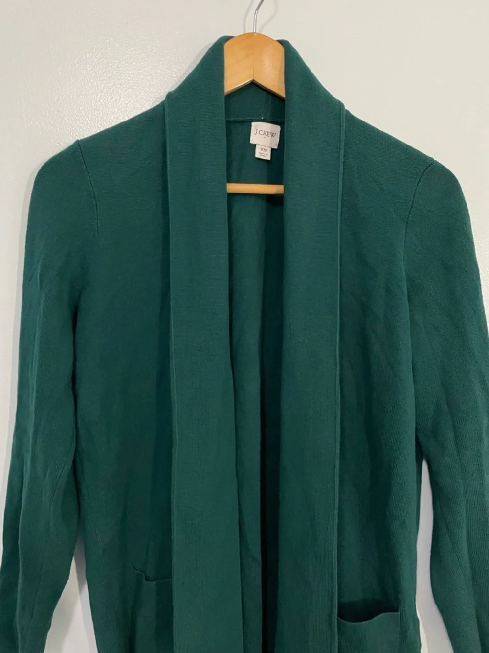 J. Crew Factory Green Chelsea Open-Front Sweater Blazer XS